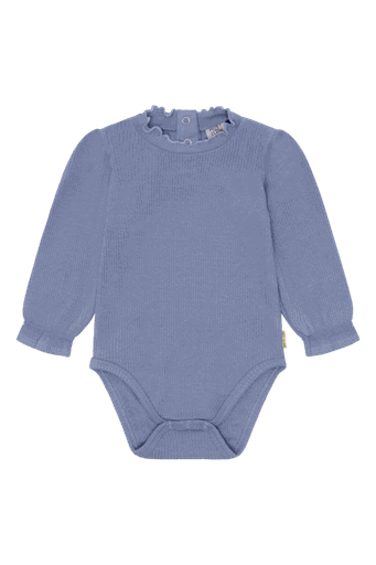 [01-36613.15] Baby Langarmbody Uni gerippt (Blau, 80)