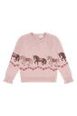 Mädchen Strickpullover mit Pferden