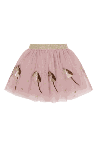 [01-36620.0] Süsser Mädchen Tüll-Rock Pferde (Rosa, 92)