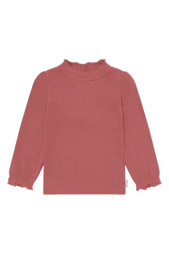 [01-36622.5] Mädchen Langarmshirt gerippt Uni (Himbeer, 98)