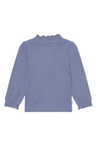 [01-36622.10] Mädchen Langarmshirt gerippt Uni (Blau, 98)