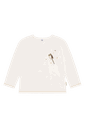 Mädchen Langarmshirt Pferdestickerei