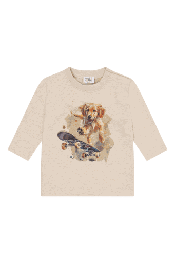 [01-36648.0] Knaben Langarmshirt mit Skater Hund (92)
