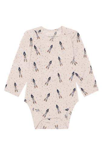 [01-36657.0] Baby-Langarmbody Wolle-Tencel Rakete (80)