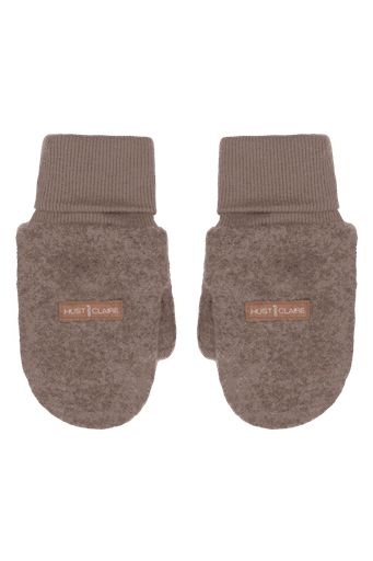 [01-36660.0] Feine Kinder-Fausthandschuhe Wollfleece (Braun, 1-2)