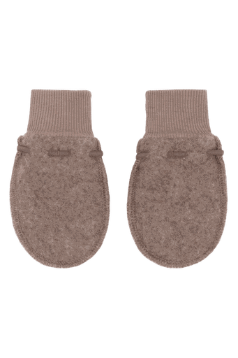 [01-36664.3] Warme Baby-Fäustlinge aus Merinowolle (Braun, 1-3)