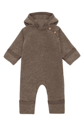 [01-36669.0] Warmer Baby-Einteiler aus Merinowolle (Braun, 56)