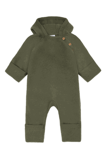 [01-36669.5] Warmer Baby-Einteiler aus Merinowolle (Grün, 56)
