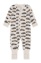 Kinderpyjama Overall aus Wolle Autos