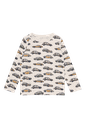 Langarmshirt Autos aus Merinowolle