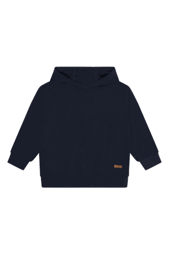 [01-36681.10] Wolle-Bambus Kinder-Hoodie (Dunkelblau, 110)