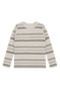 Wolle-Bambus Kinder-Langarmshirt gestreift