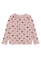 Wolle-Bambus Kinder-Langarmshirt Herzen