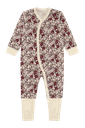 Wolle-Bambus Pyjama geblümt