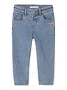 Mädchenjeans Mom-Fit mit Mäschli Stickerei