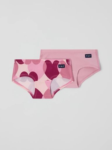 [01-36738.0] 2-Pack Mädchen-Slips Herz-Print (86-92)