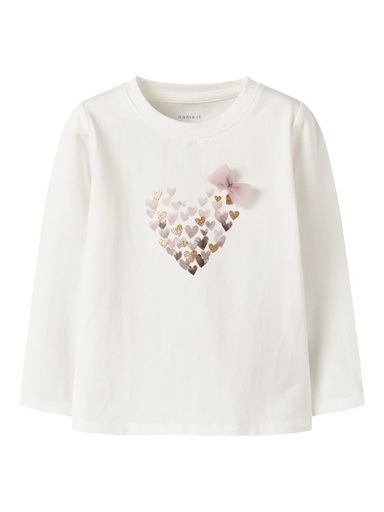 [01-36778.1] Langarmshirt mit Herzdruck (Weiss, 98)