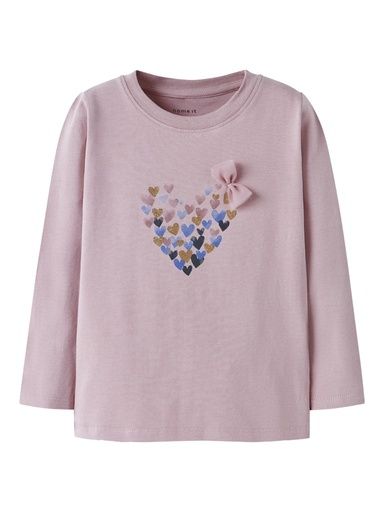 [01-36778.10] Langarmshirt mit Herzdruck (Rosa, 92)