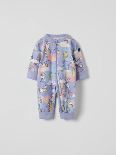 [01-36782.0] Langarm Pyjama Einteiler Einhornmotiv (62-68)