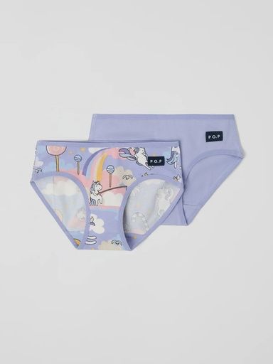 [01-36784.0] 2-Pack Mädchen Unterhosen Einhornmotiv (98-104)