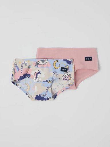 [01-36785.0] 2-Pack Mädchen Hipster-Unterhosen Einhörner (86-92)