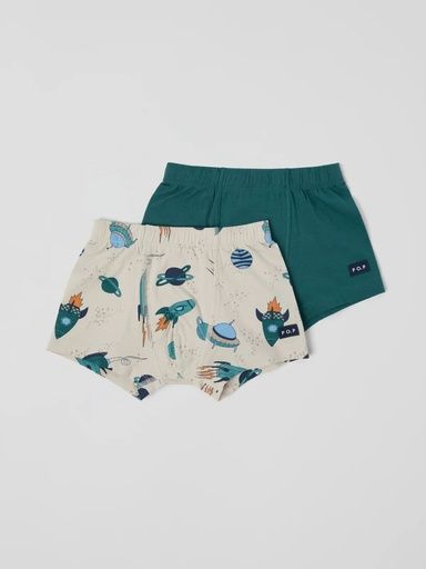 [01-36787.0] 2-Pack Knaben Boxershorts Raumschiff-Print (86-92)