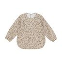 PU Essschürze Blumenprint Langarm