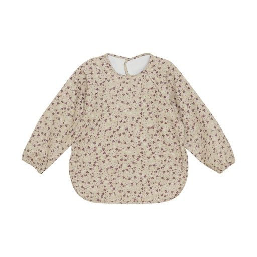 [01-36811.0] PU Essschürze Blumenprint Langarm (Creme)