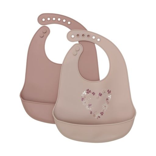 [01-36812.1] 2er-Pack Silikonlätzchen (Rosa)