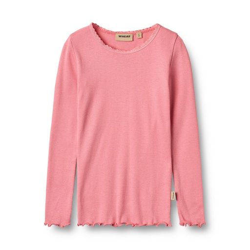 [01-36445.0] Geripptes Mädchen Langarm-Shirt (Pink, 98)