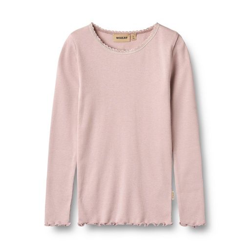 [01-36445.10] Geripptes Mädchen Langarm-Shirt (Lavendel, 122)