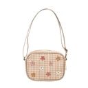 Karierte Mädchen Umhängetasche Blümchen