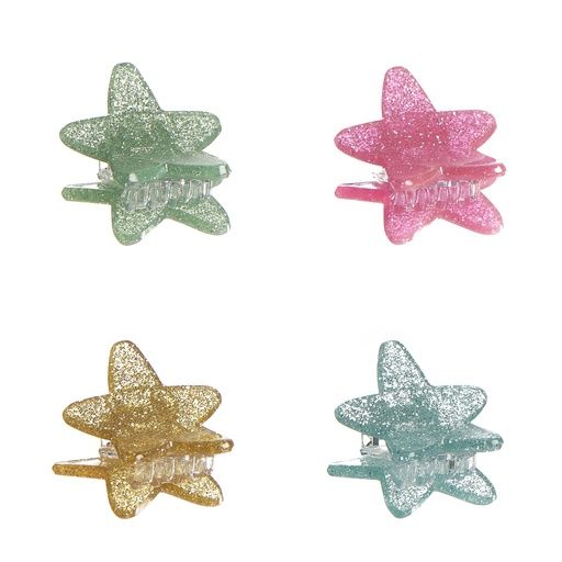 [01-36822.0] 4-Pack Glitzersterne-Haarklammern