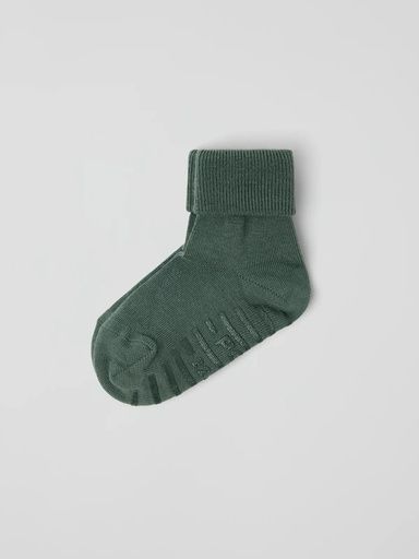 [01-36846.5] Turnup Kinder-Wollsocken (Dunkelgrün, 19)
