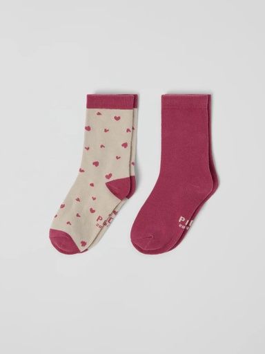 [01-36857.0] 2-Pack bunte Kindersocken Bio-Baumwolle (Bordeaux, 22)