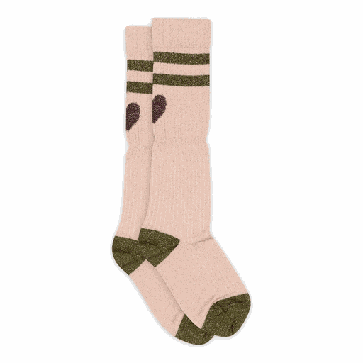 [01-36864.0] Glitzer-Kniesocken für Kinder (Beige, 25-28)