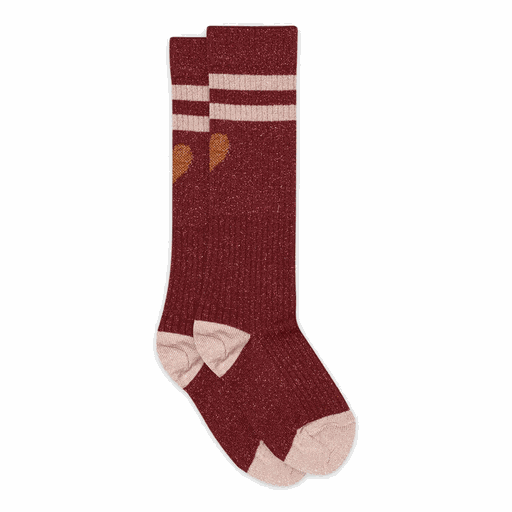 [01-36864.4] Glitzer-Kniesocken für Kinder (Rosa, 25-28)
