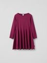 Mädchen Rippe-Kleid Uni