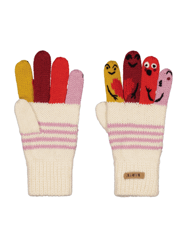 [01-36897.0] Puppet Mädchen-Strick-Fingerhandschuhe (Creme, 3)