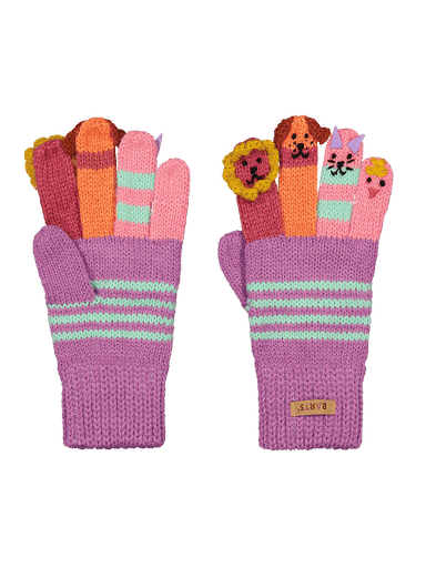[01-36897.4] Puppet Mädchen-Strick-Fingerhandschuhe (Pink, 3)