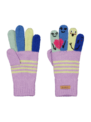 [01-36897.6] Puppet Mädchen-Strick-Fingerhandschuhe (Lavendel, 3)