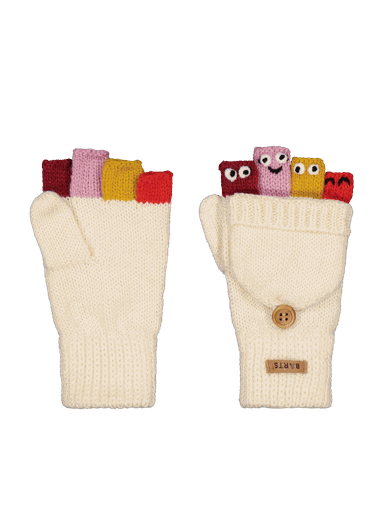 [01-36902.0] Puppet Mädchen-Strickhandschuhe mit Umschlag (Creme, 3)