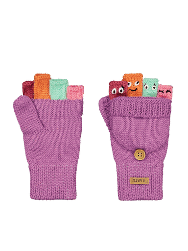 [01-36902.4] Puppet Mädchen-Strickhandschuhe mit Umschlag (Pink, 3)