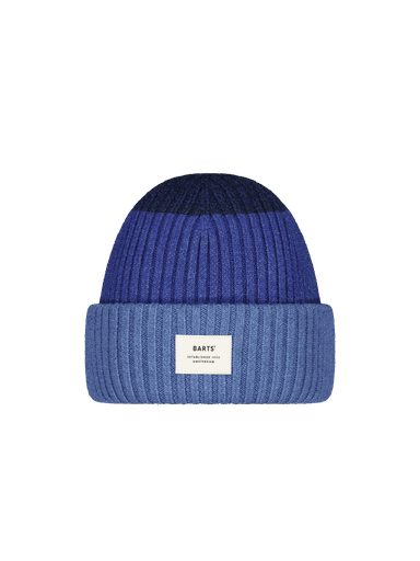 [01-36911.1] Rylan Knaben Beanie Blockstreifen (Blau)