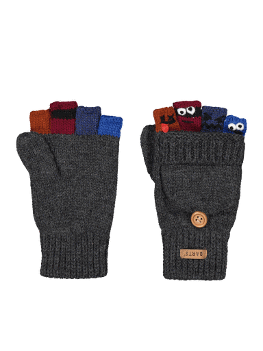 [01-36916.2] Puppeteer Knaben-Strickhandschuhe mit Umschlag (Anthrazit, 3)