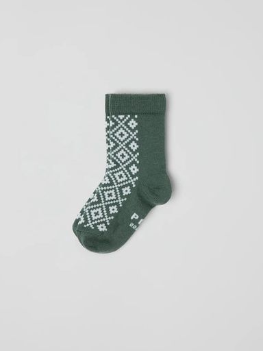 [01-36941.12] Kinder Socken aus Merinowolle (Dunkelgrün, 22)