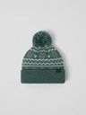 Wärmende Bommel-Mütze aus Wollmix
