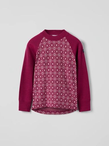 [01-37029.0] Kinder Langarmshirt aus Merinowolle (Bordeaux, 86-92)