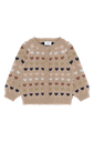 Baby-Strickjacke mit Herzjacquard