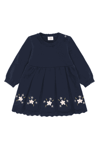 [01-37047.0] Strickkleid mit Blumenstickerei (80)